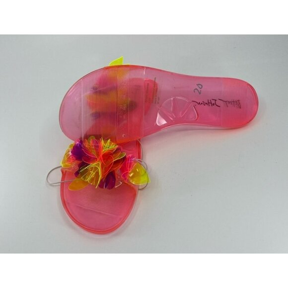 Betsy Johnson Womens Size 7 Pink Slide Sandals With Floral Detail - Picture 4 of 4